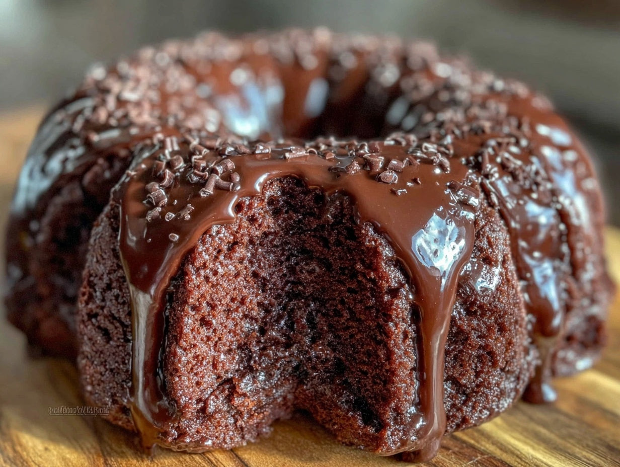 Triple Chocolate Fudge Bundt Cake for Dad