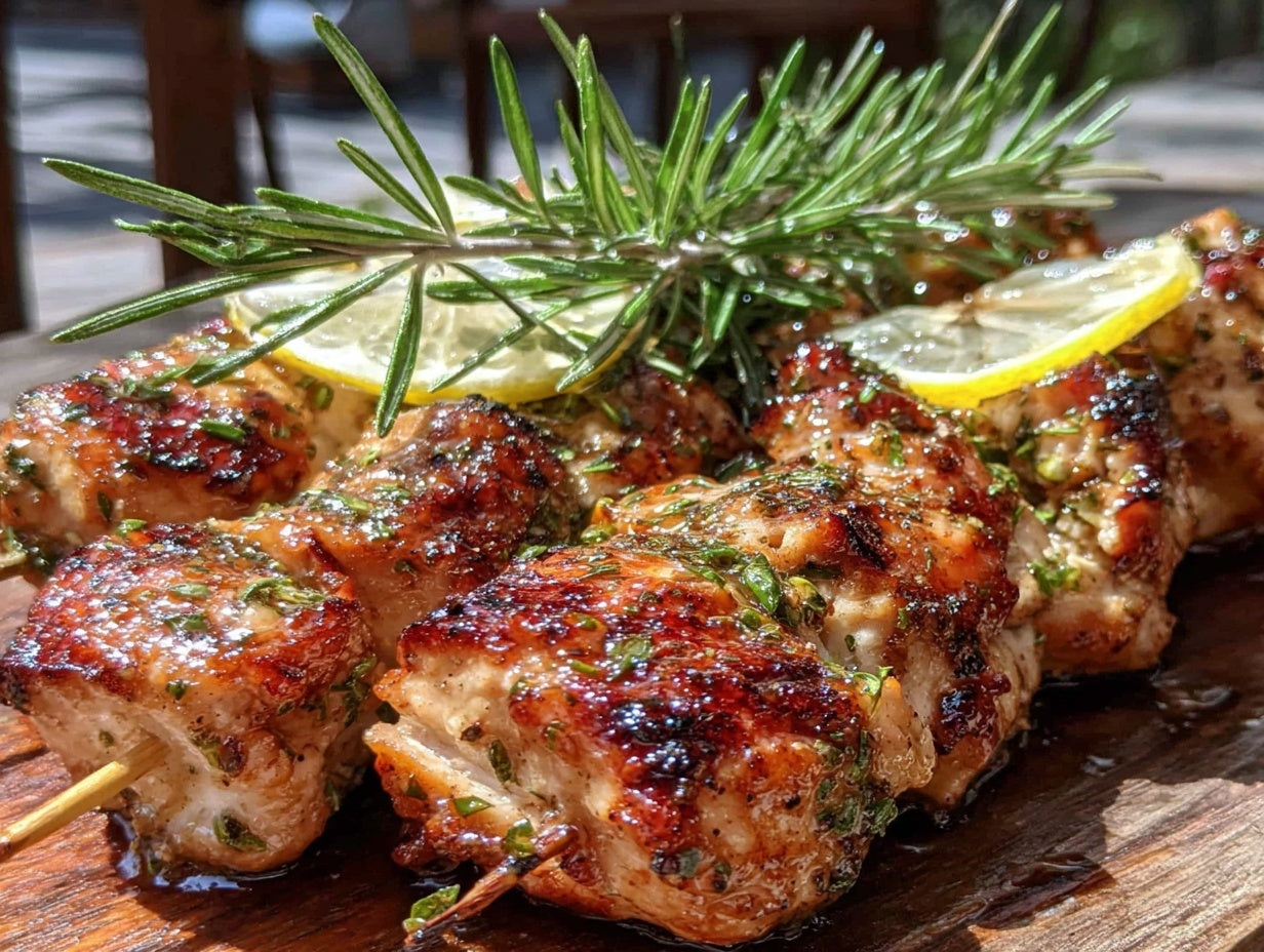 Lemon Herb Chicken Skewers Recipe for Grilling