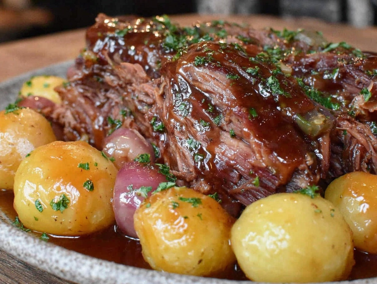 Lazy Sunday Slow Cooker Mississippi Pot Roast Recipe