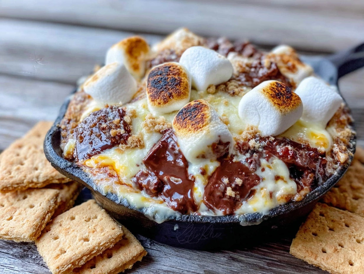 S'mores Dip in a Skillet for Father's Day Backyard Party