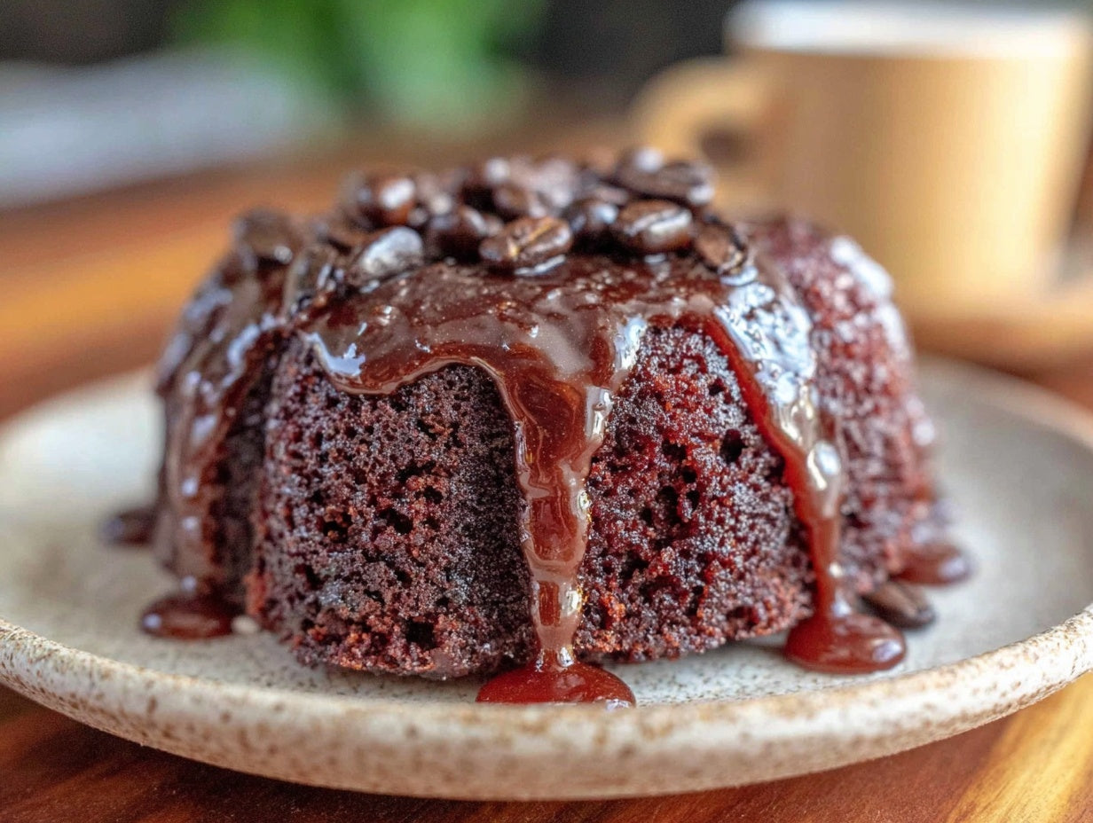 One-Bowl Dark Chocolate Espresso Cake with Ganache Drip for Dad