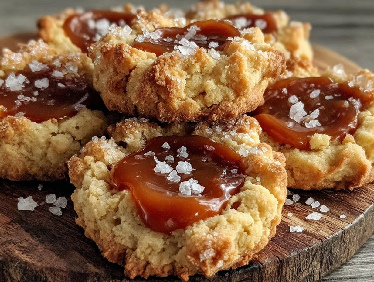 Brown Butter Salted Caramel Thumbprint Cookies Recipe