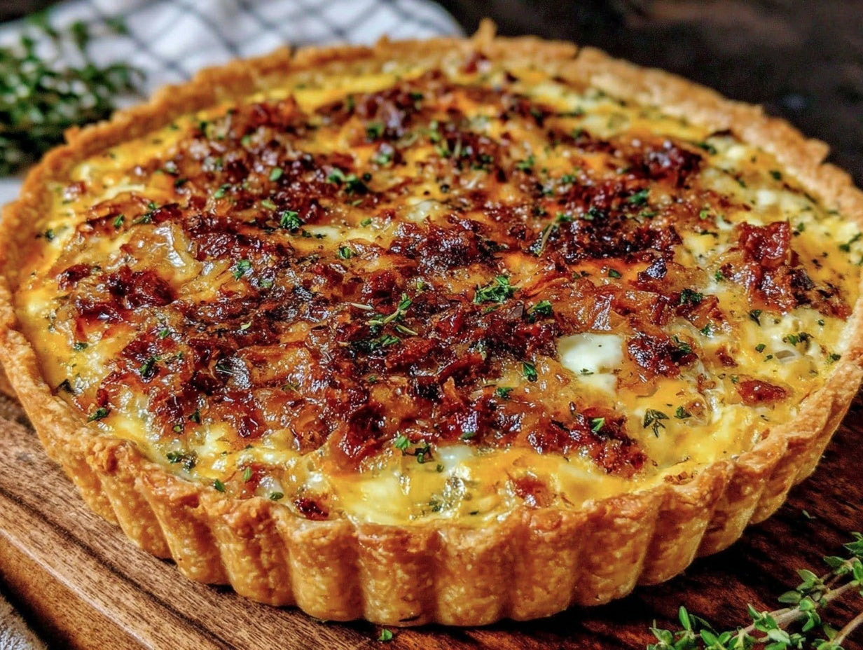 Caramelized Onion and Gruyère Quiche for Father's Day Brunch