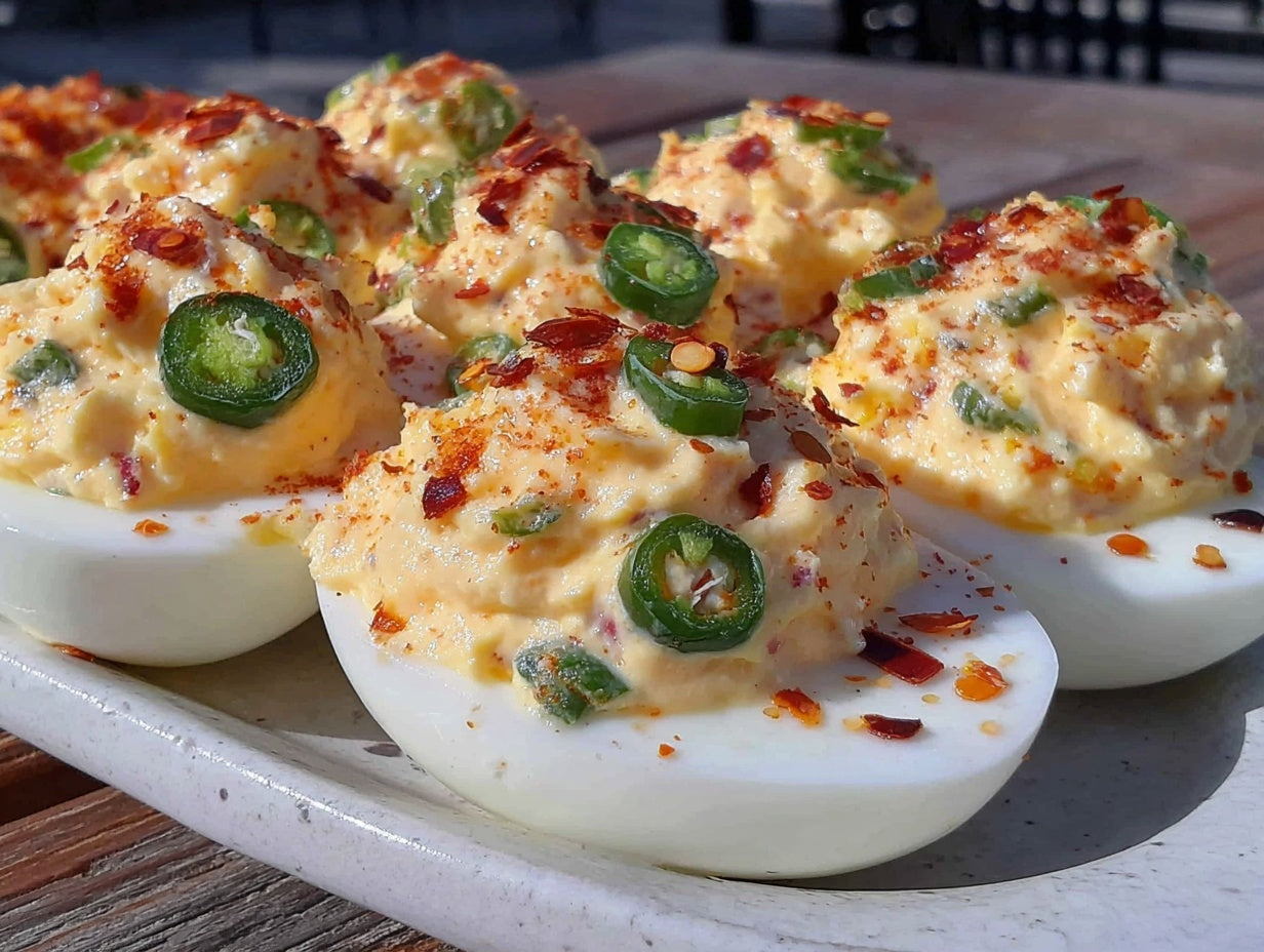 Firecracker Jalapeño Cream Cheese Deviled Eggs Recipe