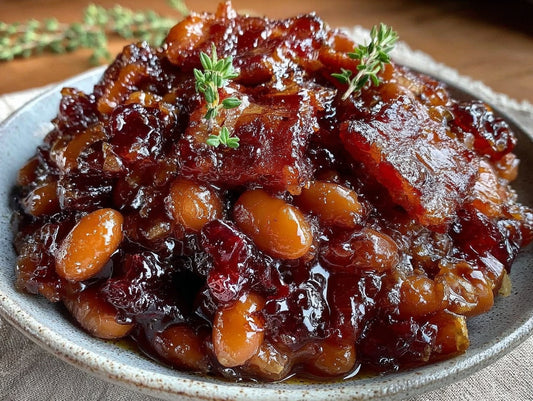 Smoky Brown Sugar Baked Beans with Thick-Cut Bacon