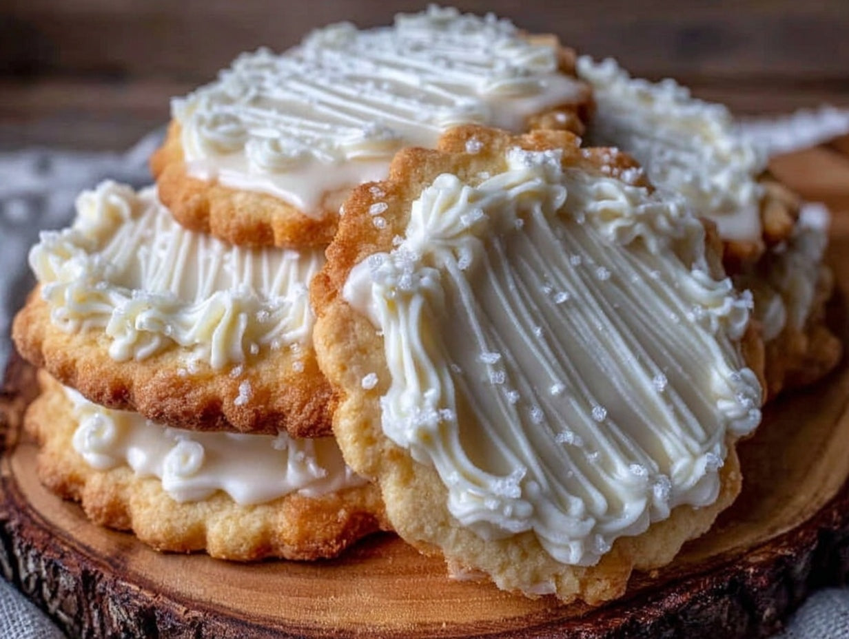 Cream Cheese Soft Cut-Out Sugar Cookies with Almond Royal Icing