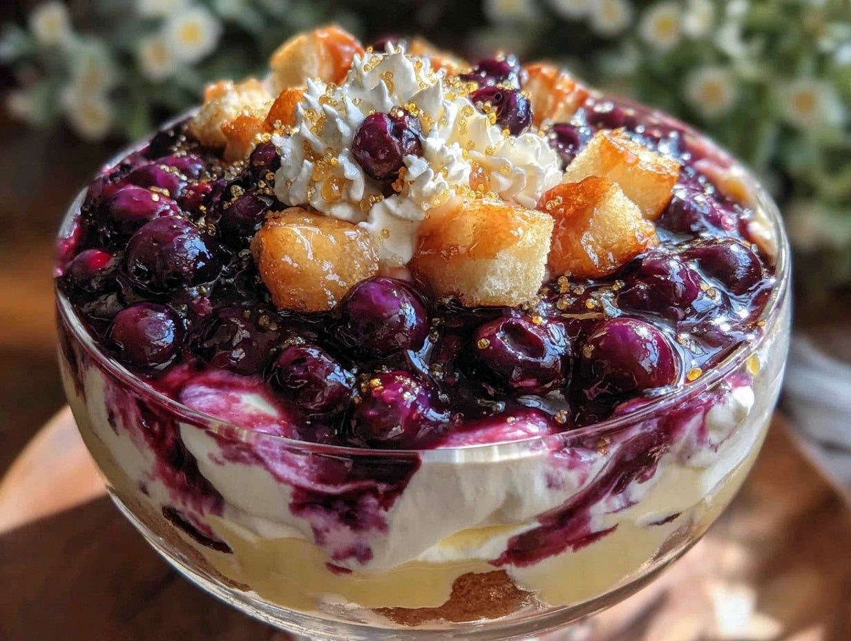 Star-Spangled Blueberry Lemon No-Bake Trifle Dessert