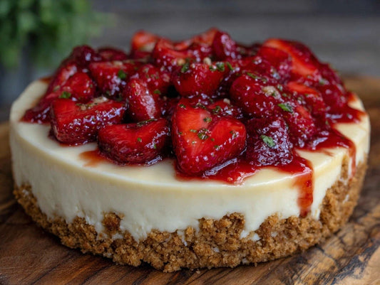 No-Bake Strawberry Cheesecake with Graham Cracker Crust