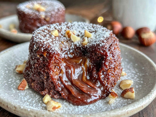 Warm Chocolate Hazelnut Lava Mug Cake for Two - Father's Day Treat