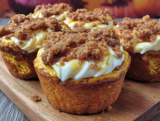 Pumpkin Cream Cheese Swirl Muffins with Streusel Topping