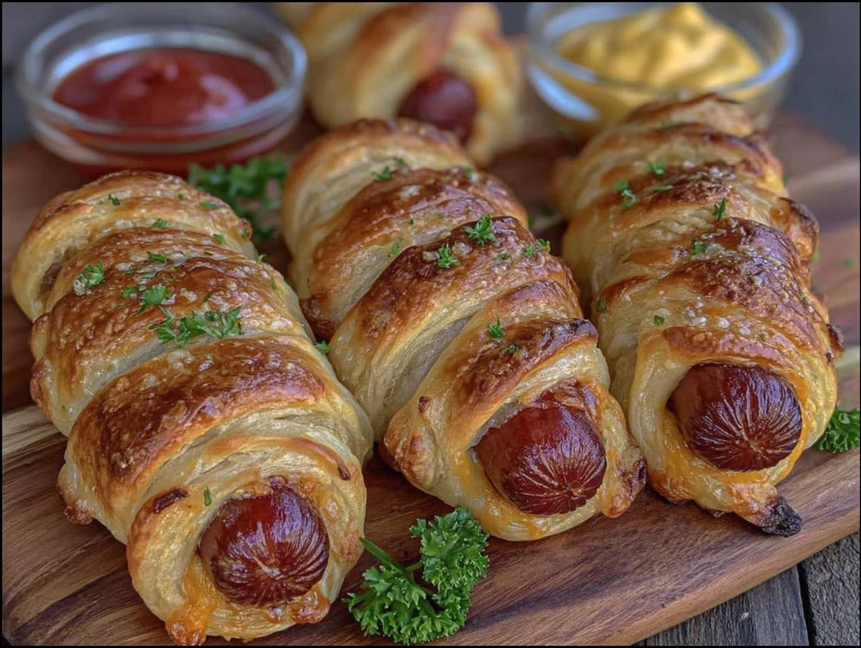 Mummy Wrapped Hot Dogs in Crescent Roll Dough Recipe