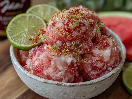 Refreshing Watermelon Sorbet with Tajín and Fresh Lime