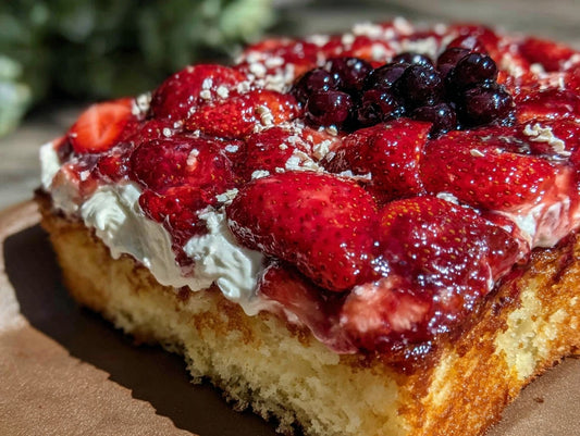 Patriotic Strawberry Shortcake Flag Sheet Cake Recipe